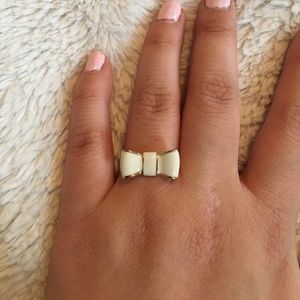 Kate Spade white bow ring