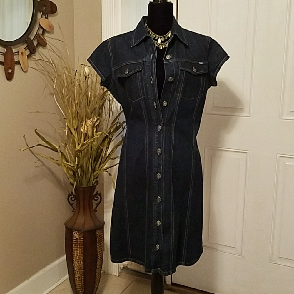 Denim Button Down Dress