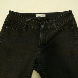 LOFT Curvy Super Skinny Black Jeans