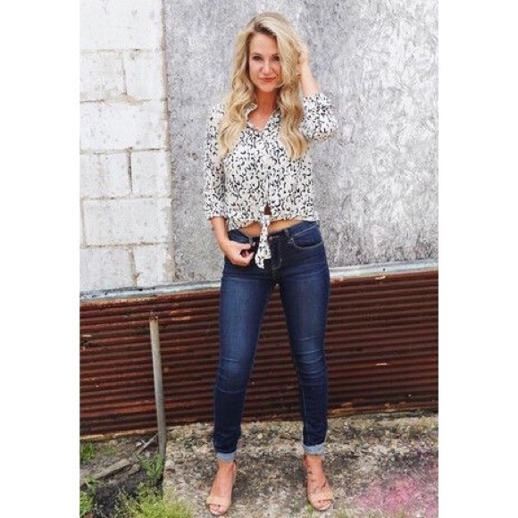 The Rage Tops - EUC SIZE S The Rage Leopard Print Tie Top