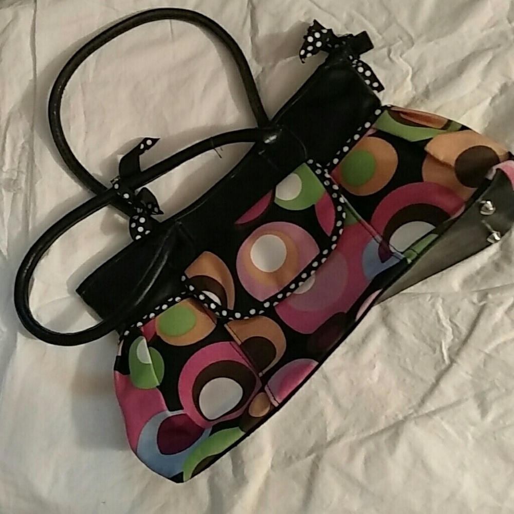 Colorful dotted purse