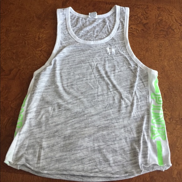 PINK Victoria's Secret Tops - Gray and white workout tank Victoria's Secret PINK