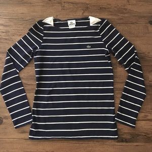 Navy Lacoste long sleeve tee