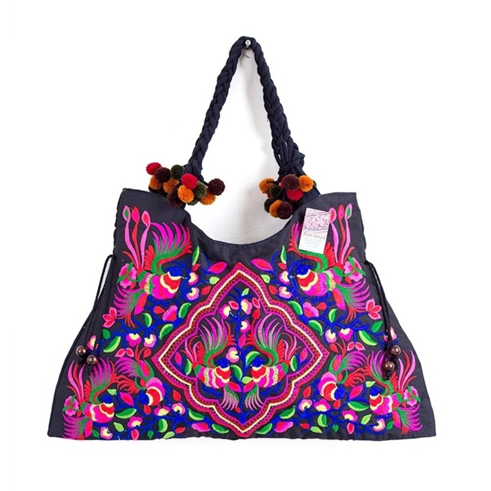 Embroidered Tote shoulder beach bag