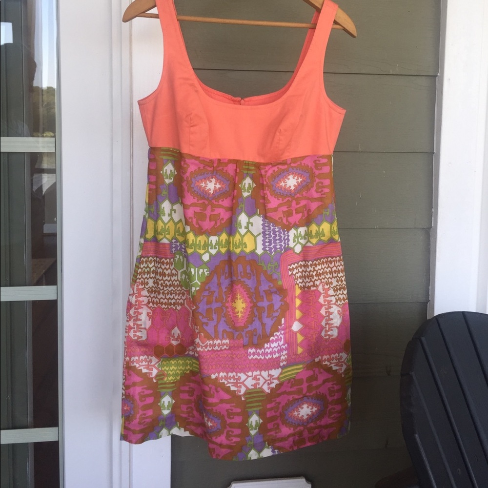 Trina Turk Rare Museum pattern dress size 0