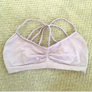 Purple colored free people strappy bra