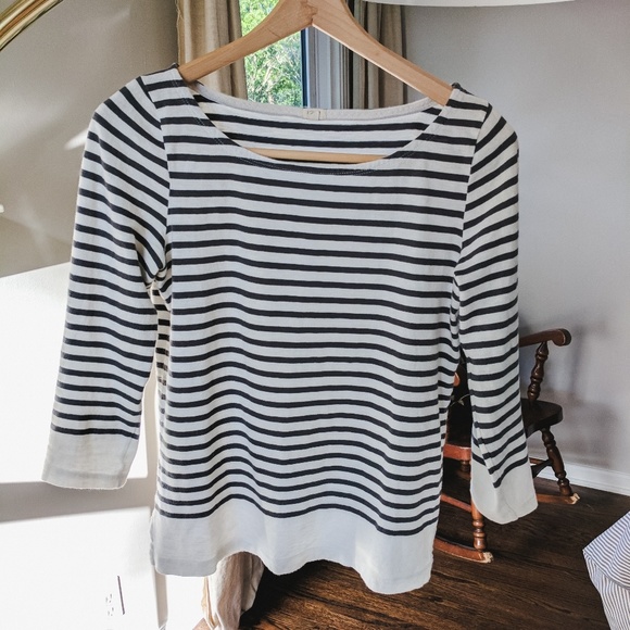 J. Crew Tops - J. Crew Striped Boatneck Top