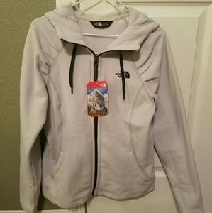 NWT The North Face zip up hoodie Lunar Ice Grey