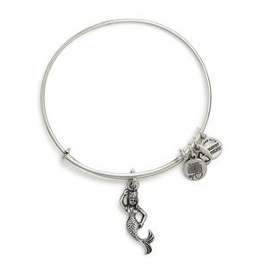 Alex & Ani Mermaid Charm Bangle In Silver