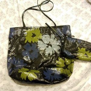 faux snakeskin tote