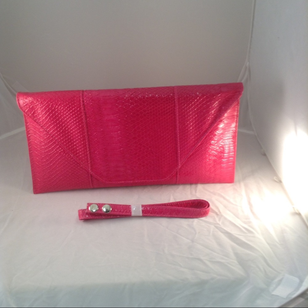 Pink Faux Snake Skin Transitional bag