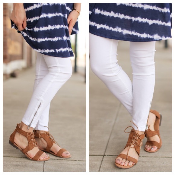 Brown vegan suede lace up sandals - Picture 2 of 5