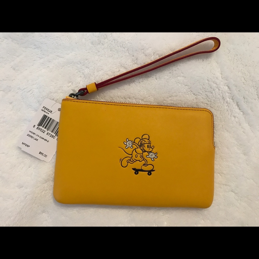 Coach x Disney corner zip wristlet