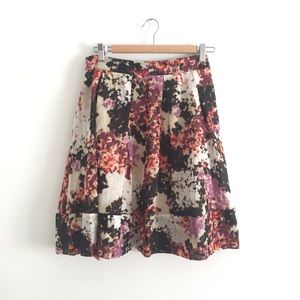 Calvin Klein Floral Print Box Pleated Skirt