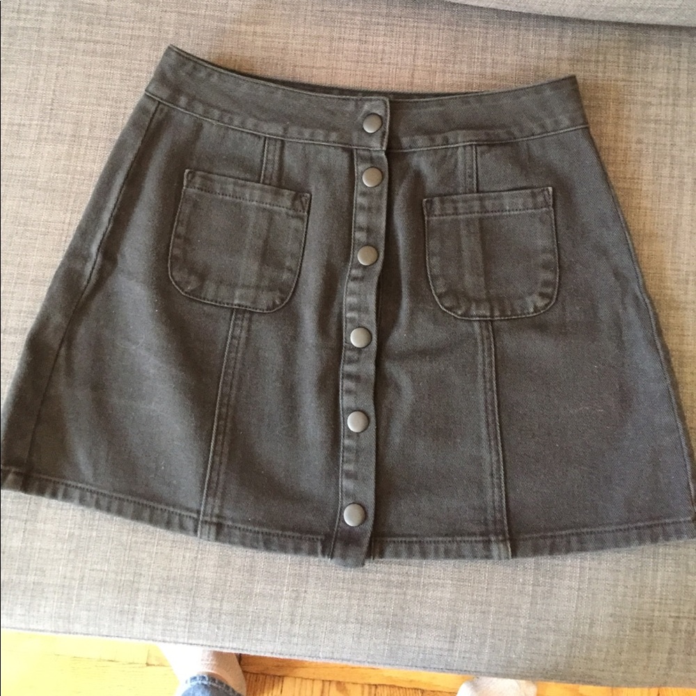 Brandy Melville black denim mini skirt