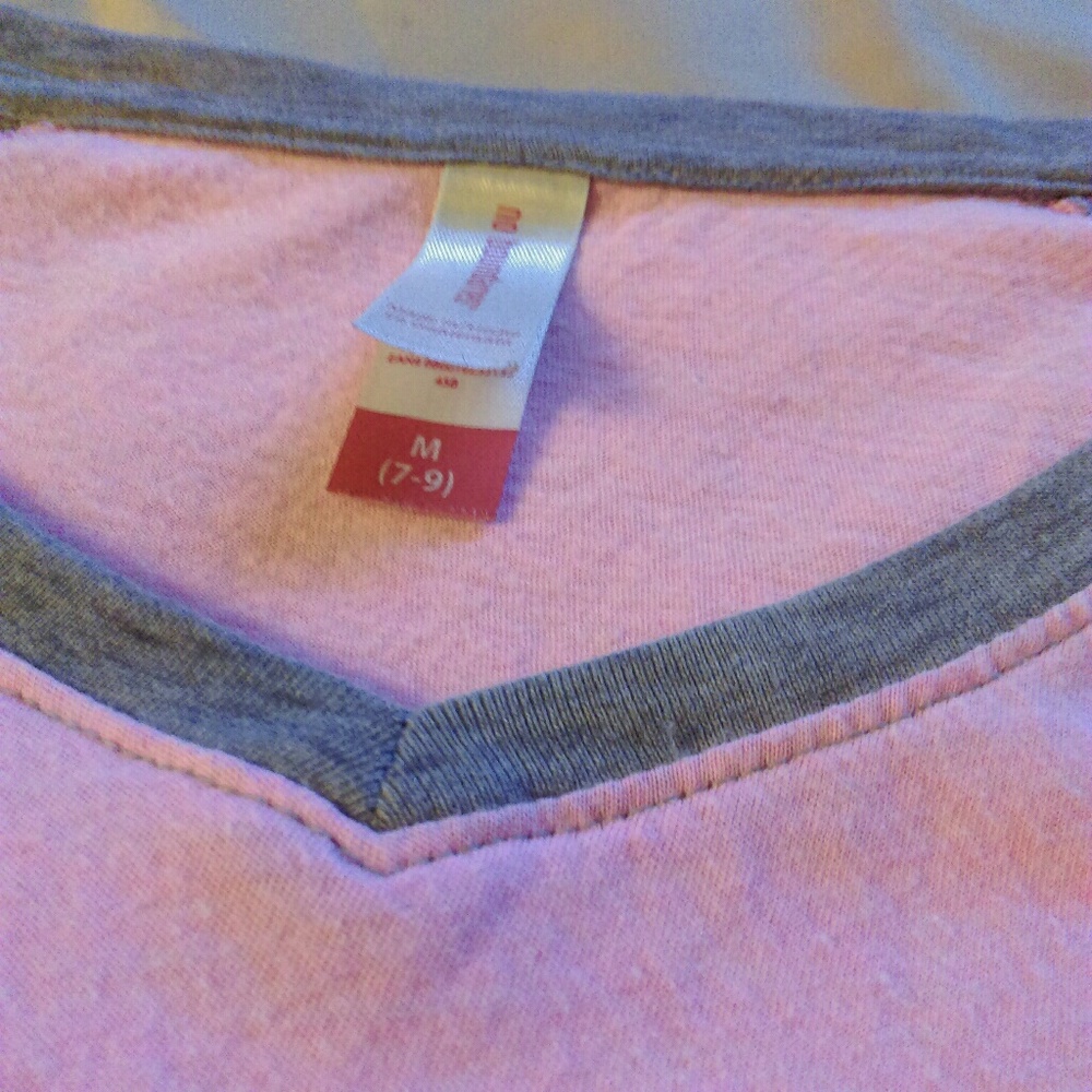Pink & Grey Baseball Tee