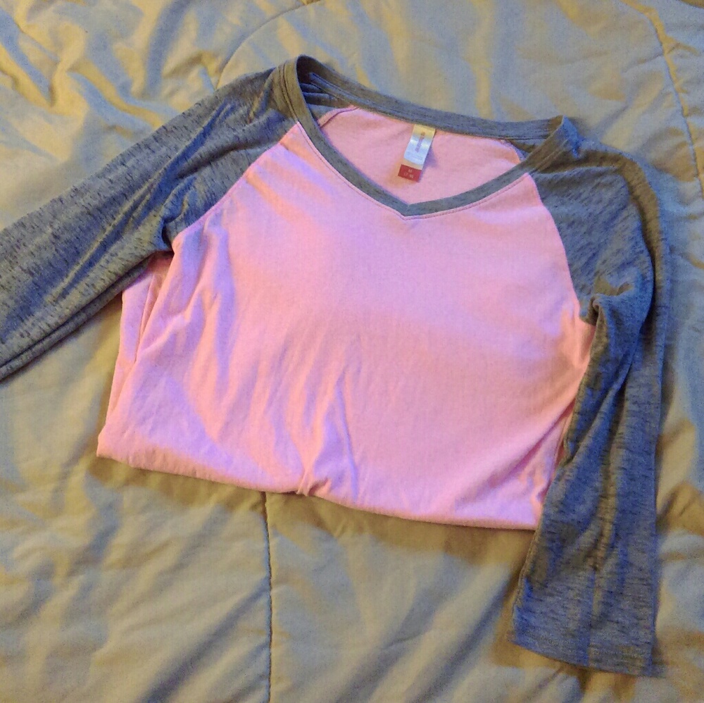 Pink & Grey Baseball Tee - Picture 2 of 2