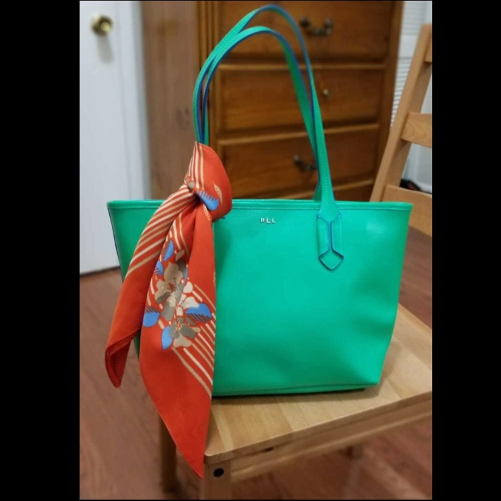 Ralph Lauren Leather Green Tote
