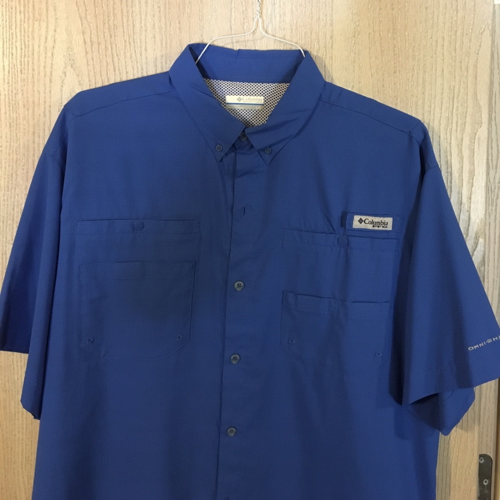 COLUMBIA PFG Size Large shortsleeve fishing shirt