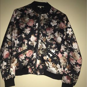 Floral bomber jacket