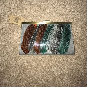 NEW! Rachel by Rachel Roy feather clutch