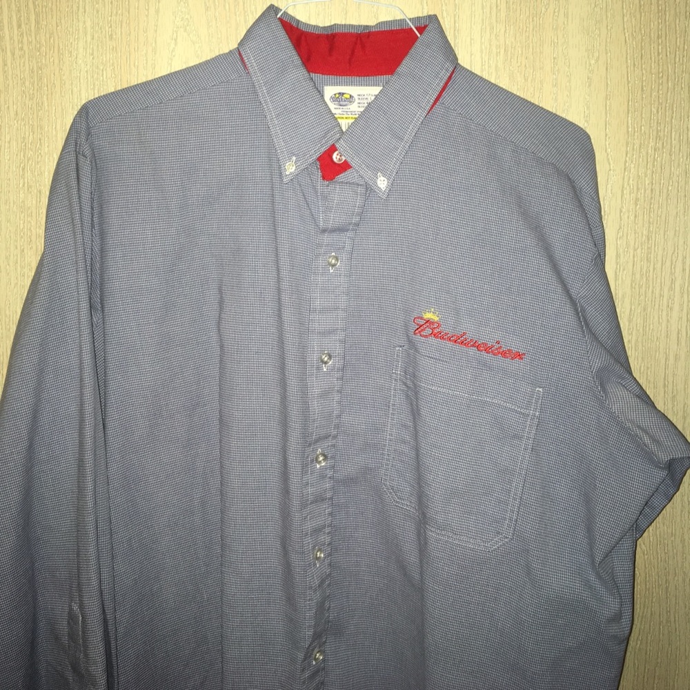 Budweiser brand button down