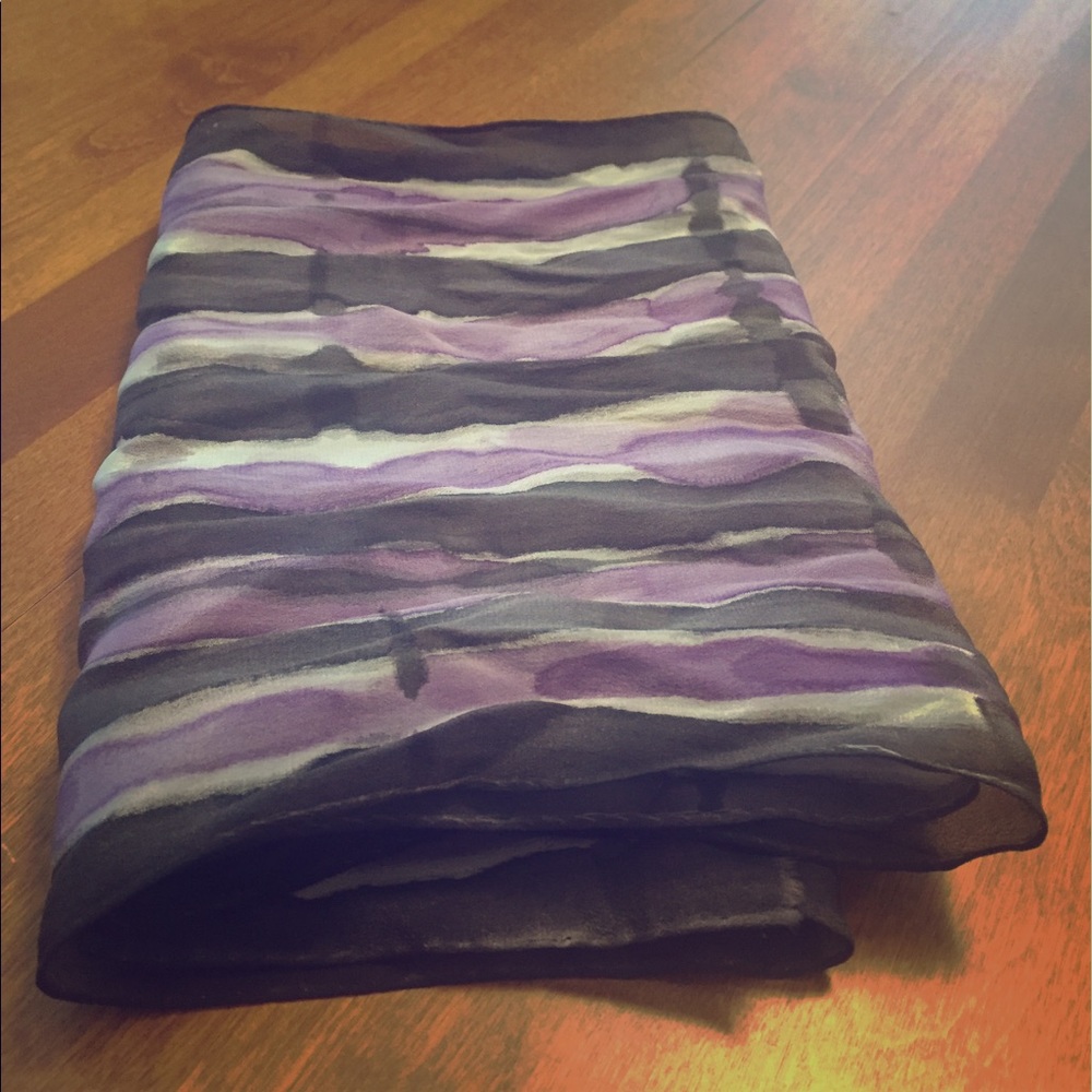 Watercolor print Vintage Scarf