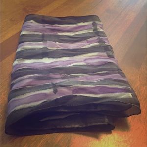 Watercolor print Vintage Scarf