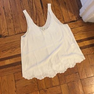 Joie Scalloped Hem silk top