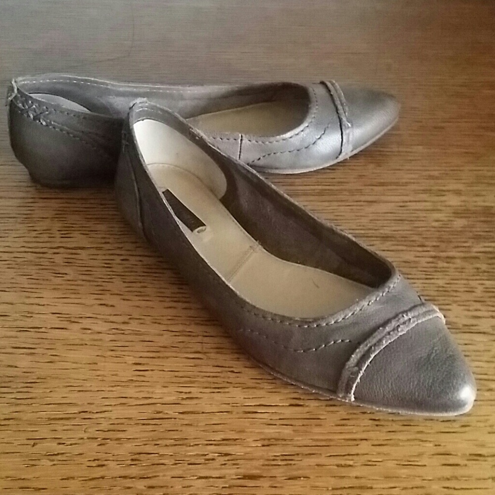 Frye Riley Artisan Charcoal Ballet Flats