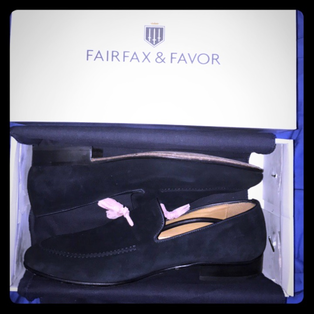 Men's Suede (Navy) casual shoes by Fairfax & Favor
