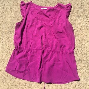 Magenta tie waist Blouse
