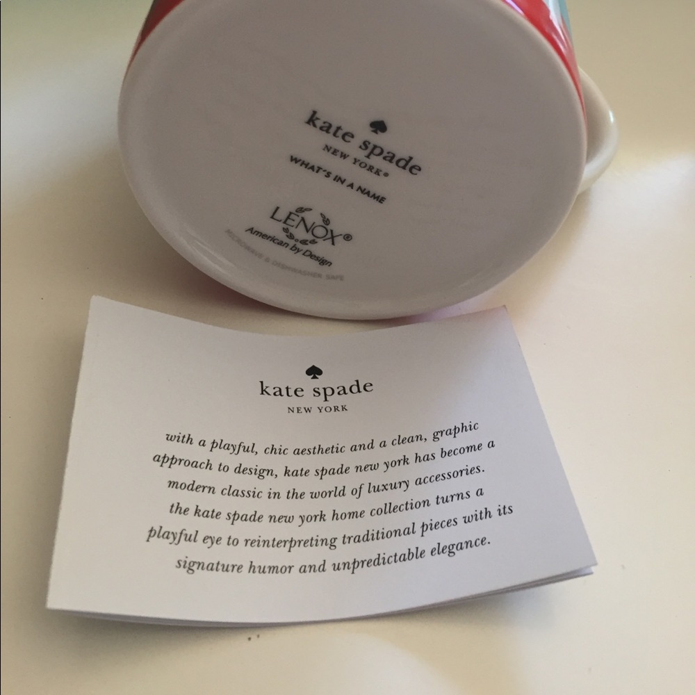 New Kate Spade Lenox Mug "H" - Picture 5 of 5