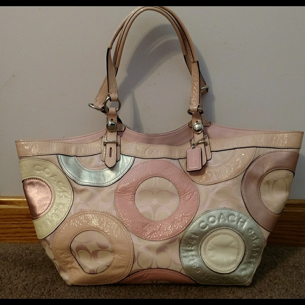 Multi-Tone Pink COACH Shoulder Bag