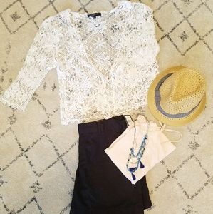 Jones Of New York Signature crochet jacket