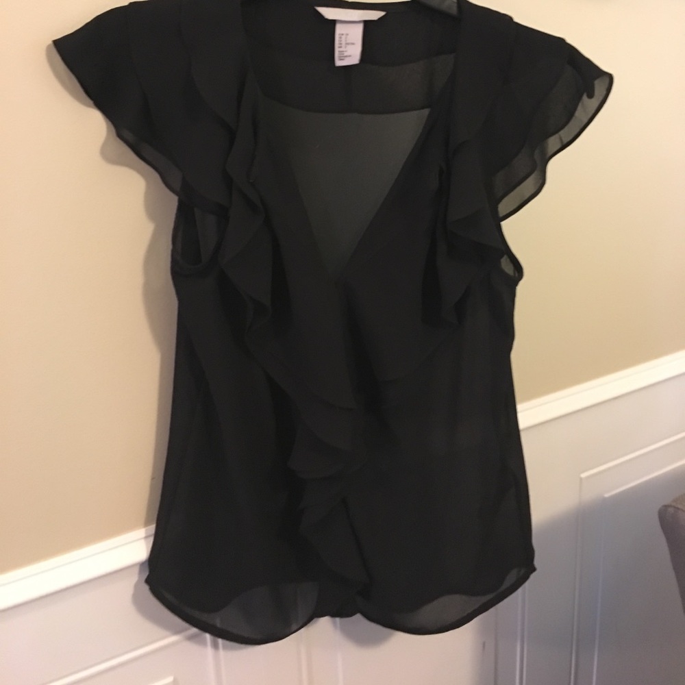 Black sheer blouse