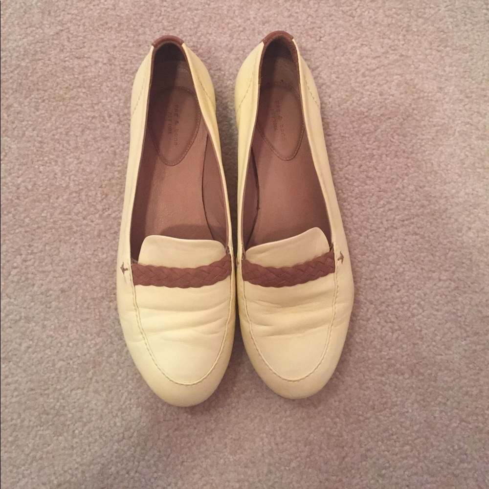 Yellow Rag & Bone Saville braided loafers 7