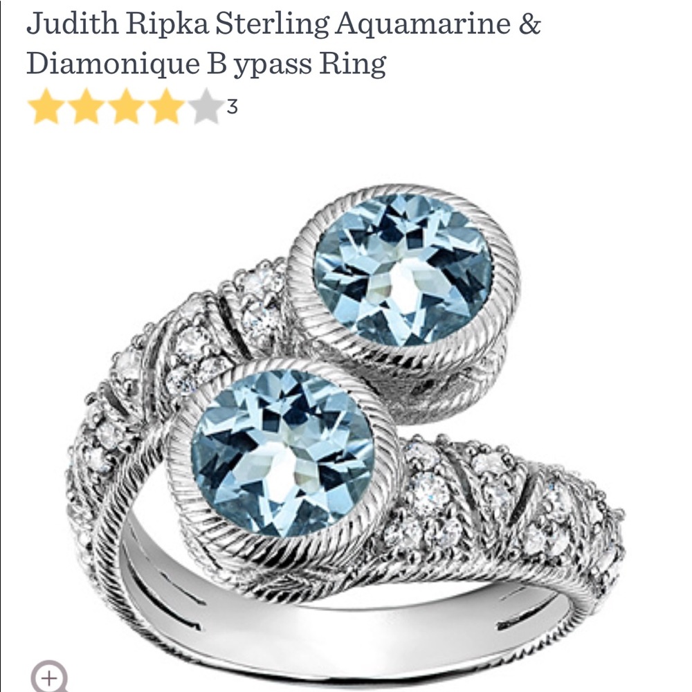 Judith Ripka aqua ring!