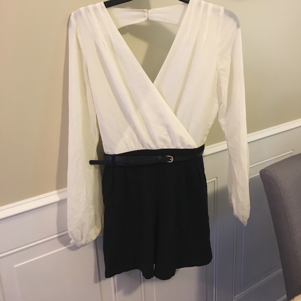 Black and white romper