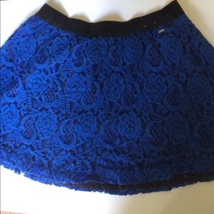 ⬇️15 Cobalt Blue Floral Crotchet Circle Skirt (L)