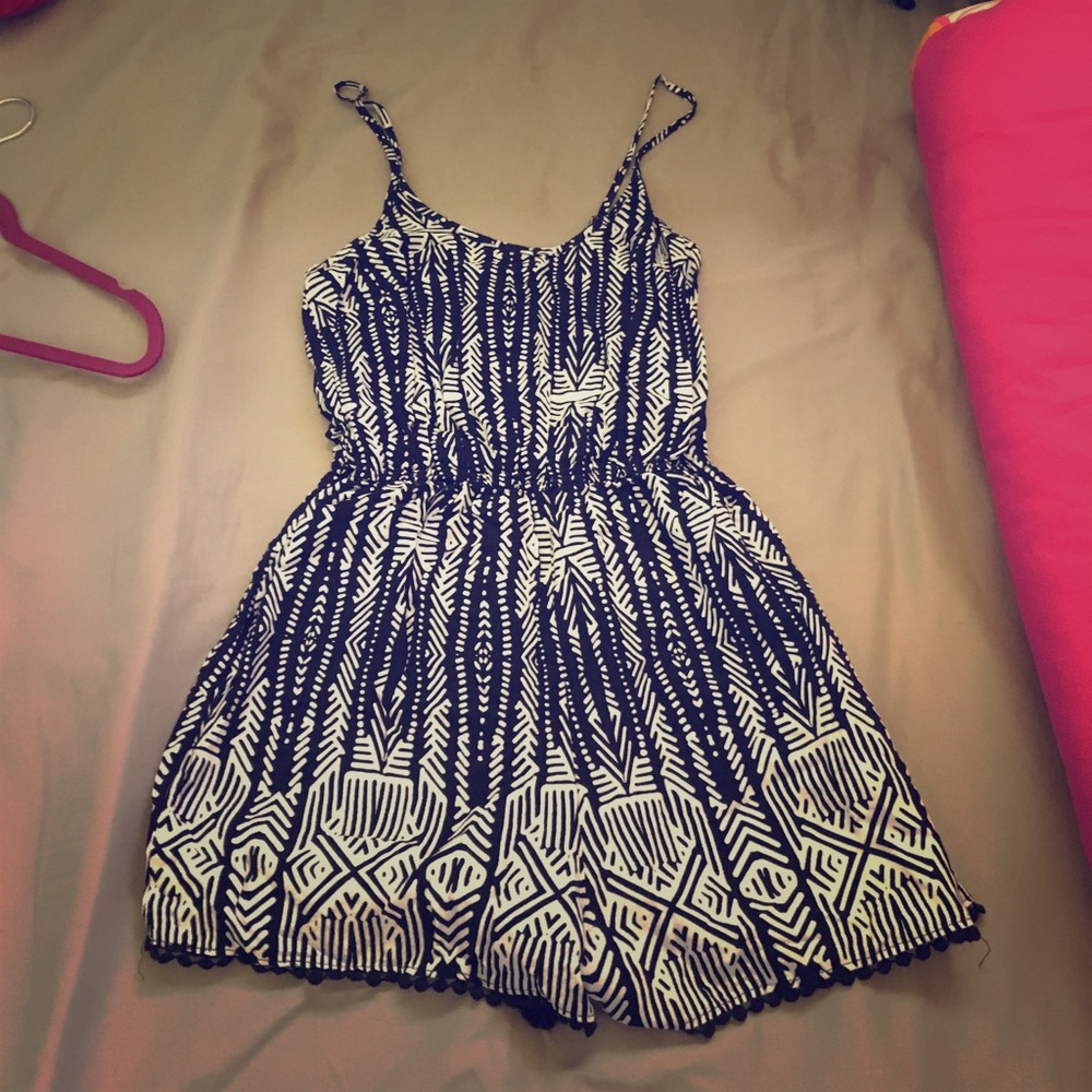 Black and white romper