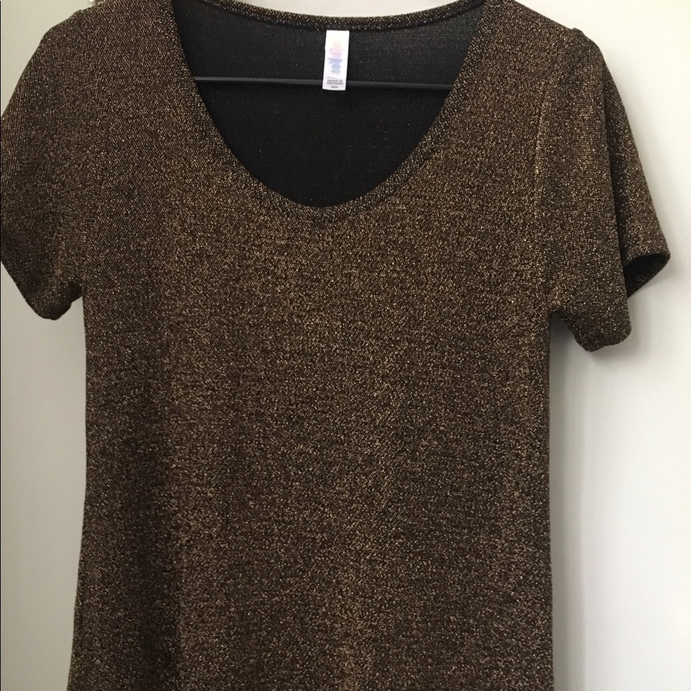 Black and gold sparkly LLR classic tee