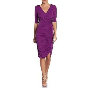 bcbg max azria shirred jersey dress