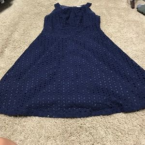 Navy eyelet dress