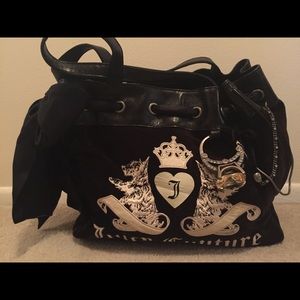 Black Velour Juicy Couture Purse
