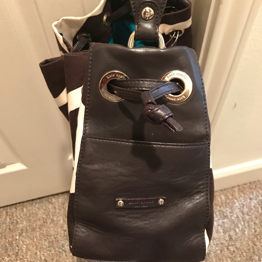 Offers❗️Kate Spade New Bag brown:cream.Teal inside - Picture 5 of 6