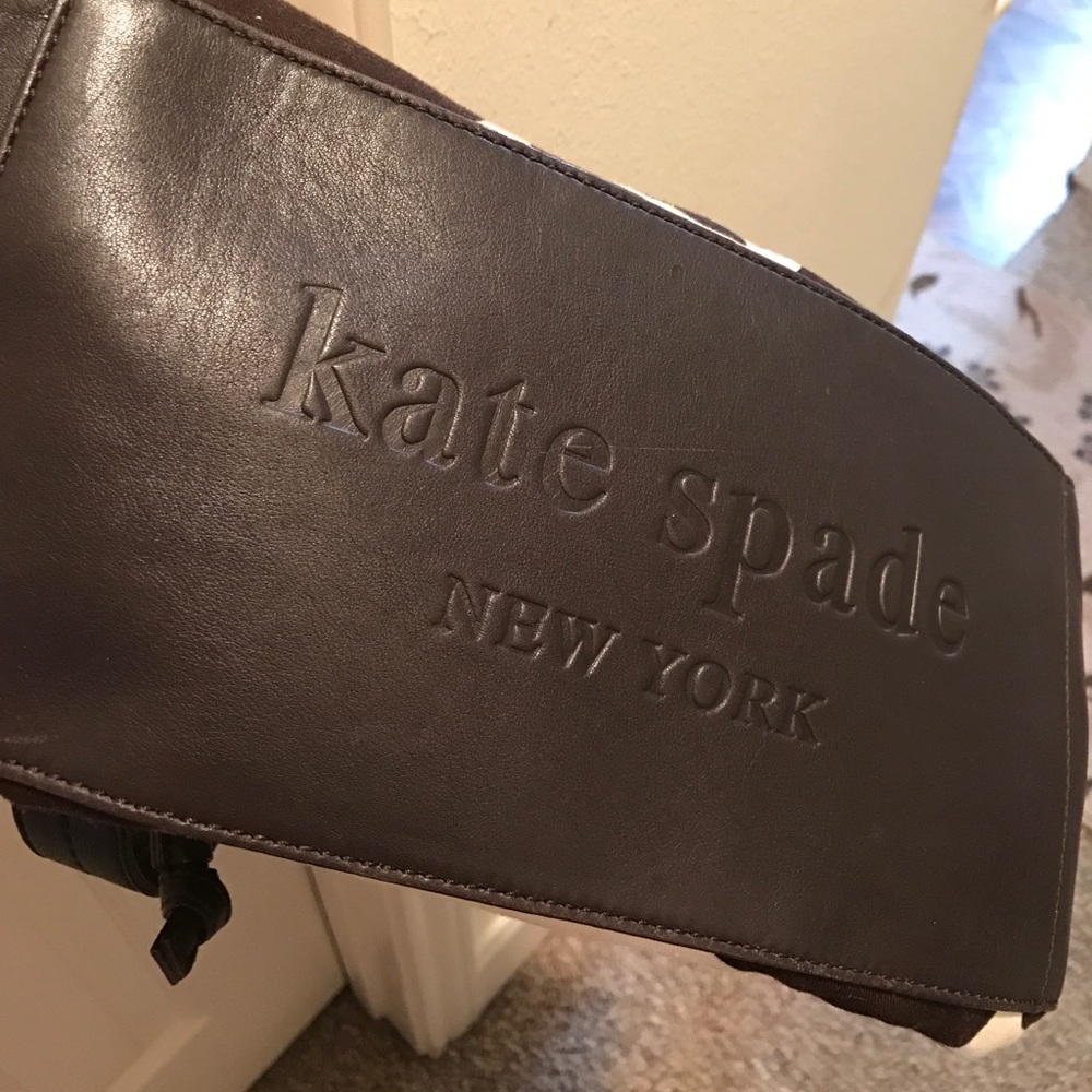 Offers❗️Kate Spade New Bag brown:cream.Teal inside - Picture 2 of 6