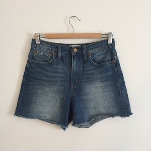 Madewell High Rise Denim Jean Shorts. Denver Wash