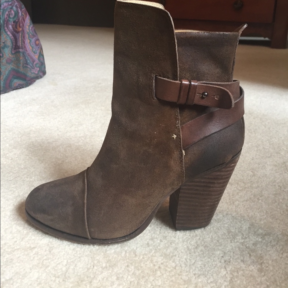 Brown suede Rag & Bone Kinsey booties