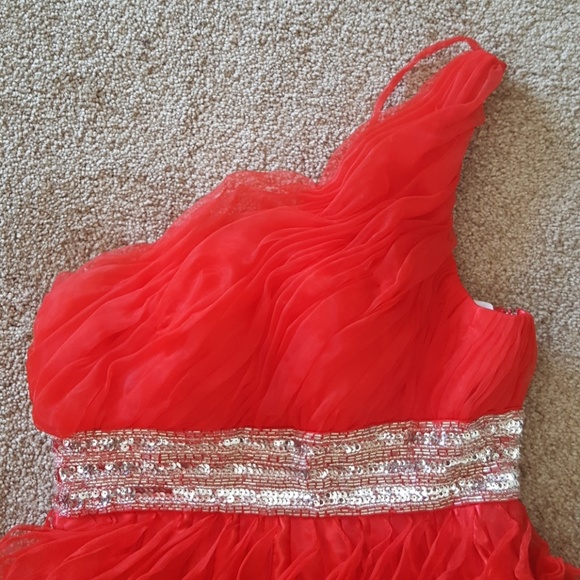 Red prom short mini dress - Picture 2 of 8